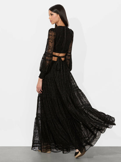 Patrica Tiered Dress In Black - Alice + Olivia Women