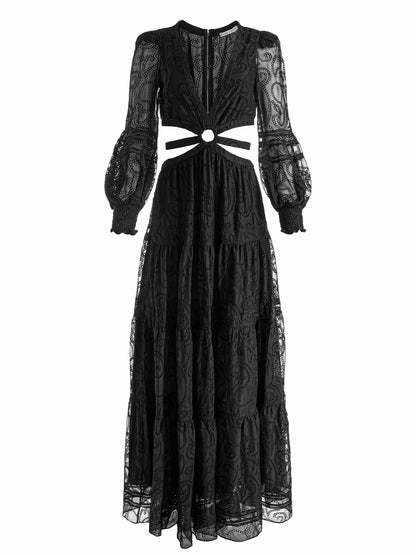 Patrica Tiered Dress In Black - Alice + Olivia Women