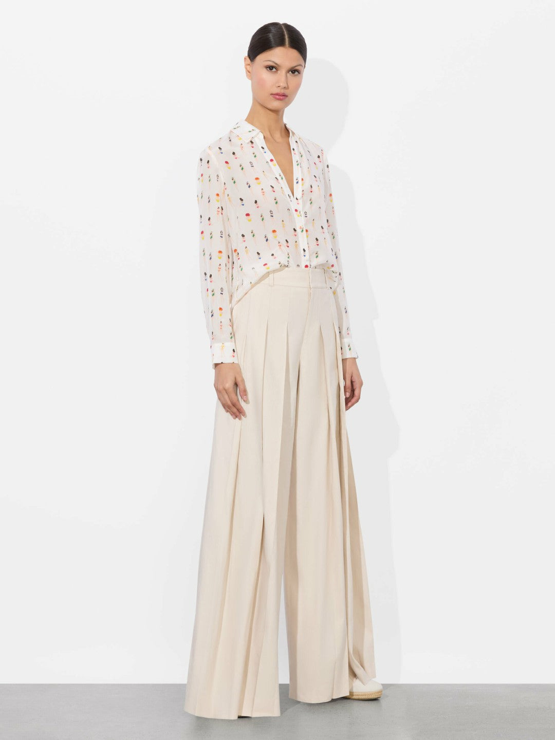 Eloise Button Down Blouse In Beach Club - Alice + Olivia Women