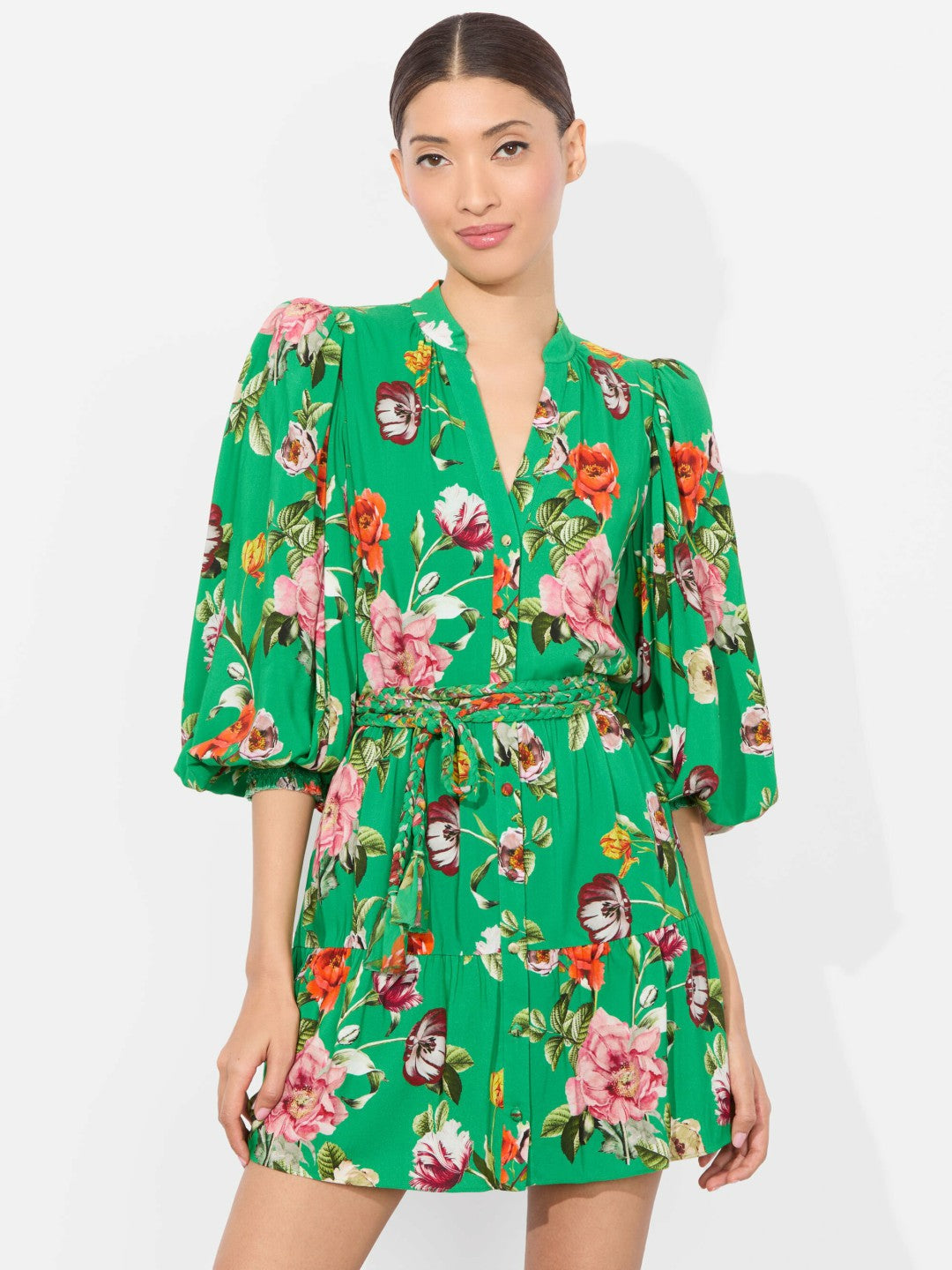 Antonette Mini Dress In Hamptons Floral Large - Alice + Olivia Women