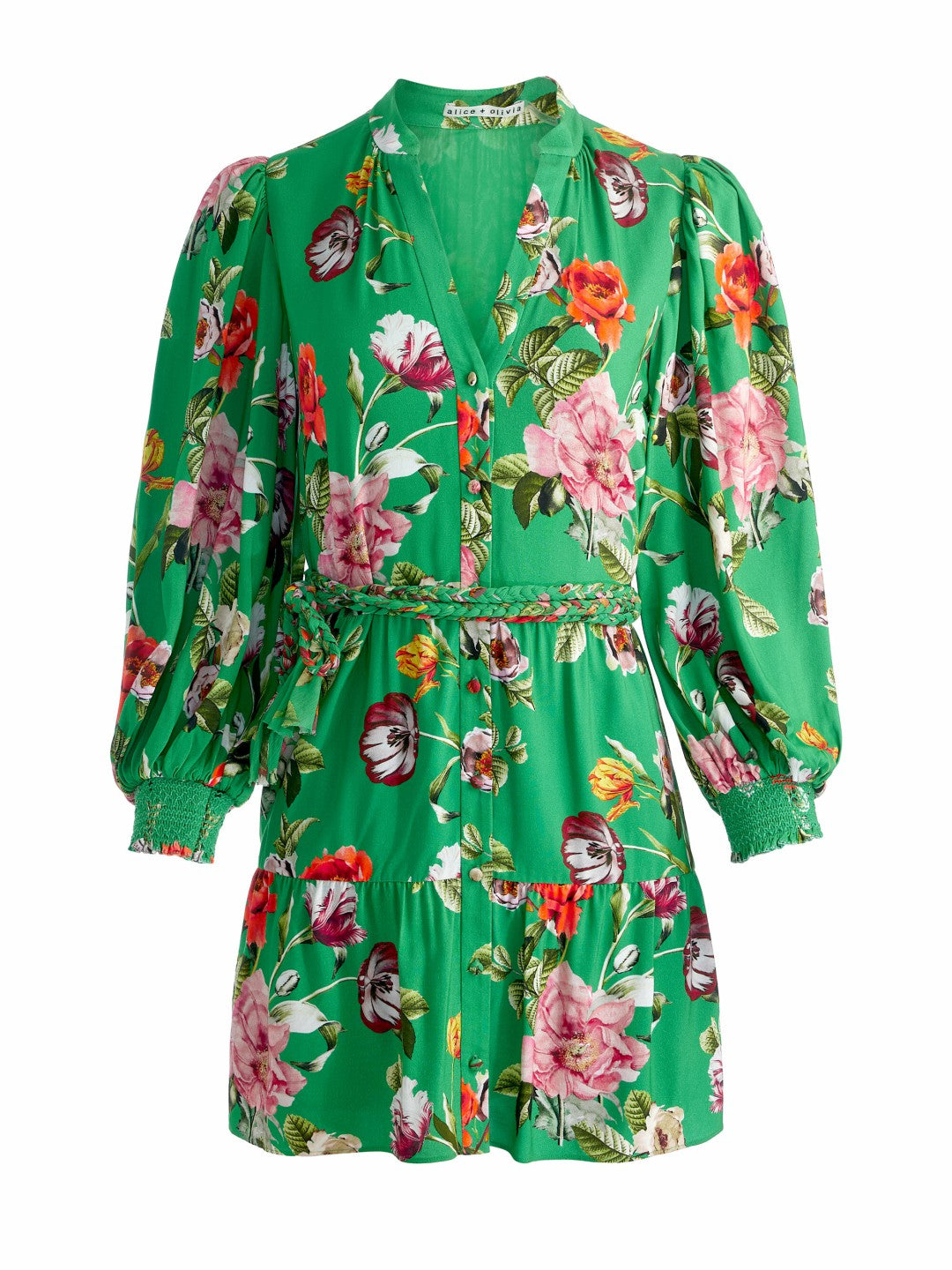 Antonette Mini Dress In Hamptons Floral Large - Alice + Olivia Women