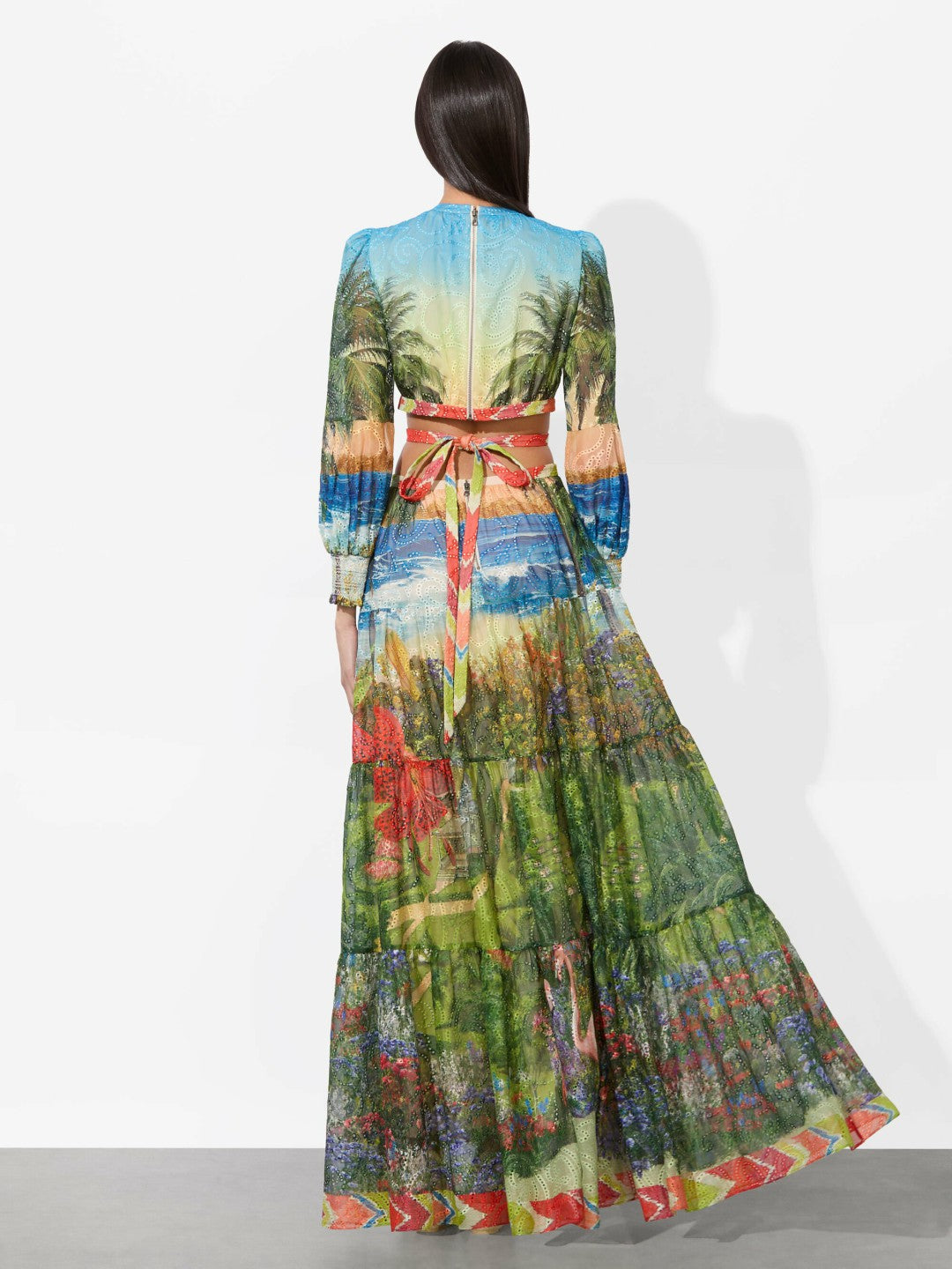 Patrica Tiered Dress In Island Dreams Multi - Alice + Olivia Women