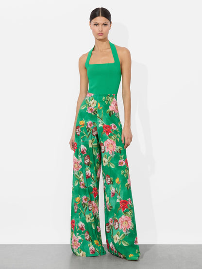 Athena Wide Leg Pant In Hamptons Floral - Alice + Olivia Women