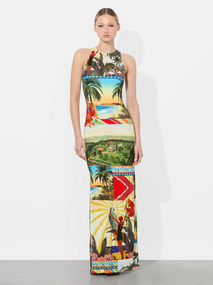 Pania Maxi Dress In Island Dreams - Alice + Olivia Women