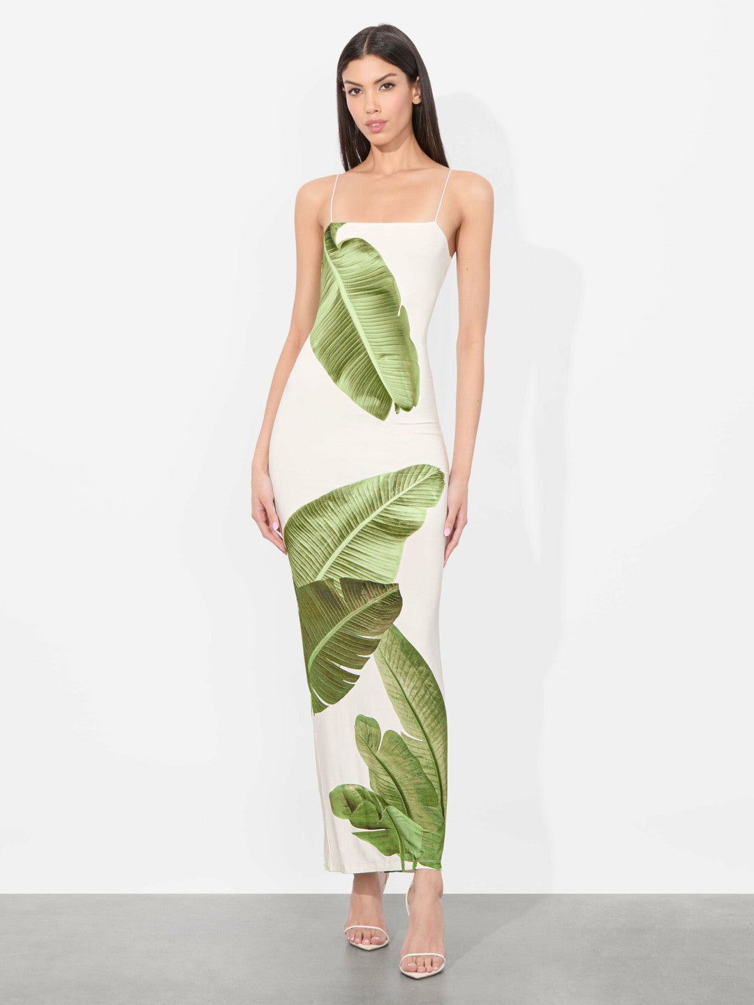 Fifi Maxi Dress In Jungle Palm Off White - Alice + Olivia Women