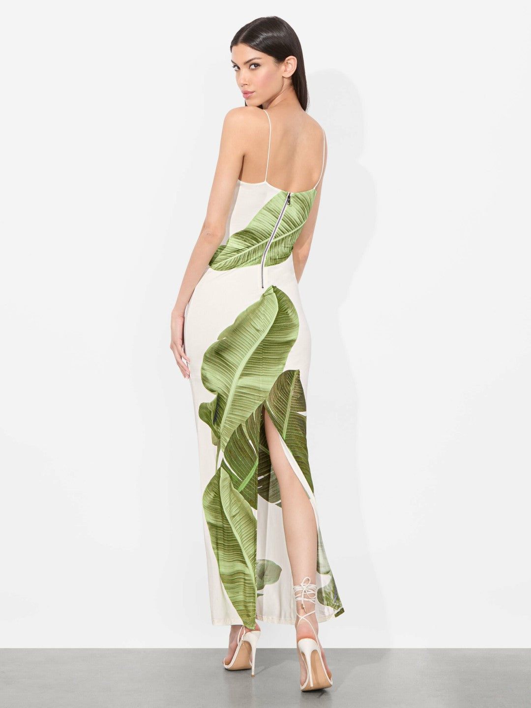 Fifi Maxi Dress In Jungle Palm Off White - Alice + Olivia Women