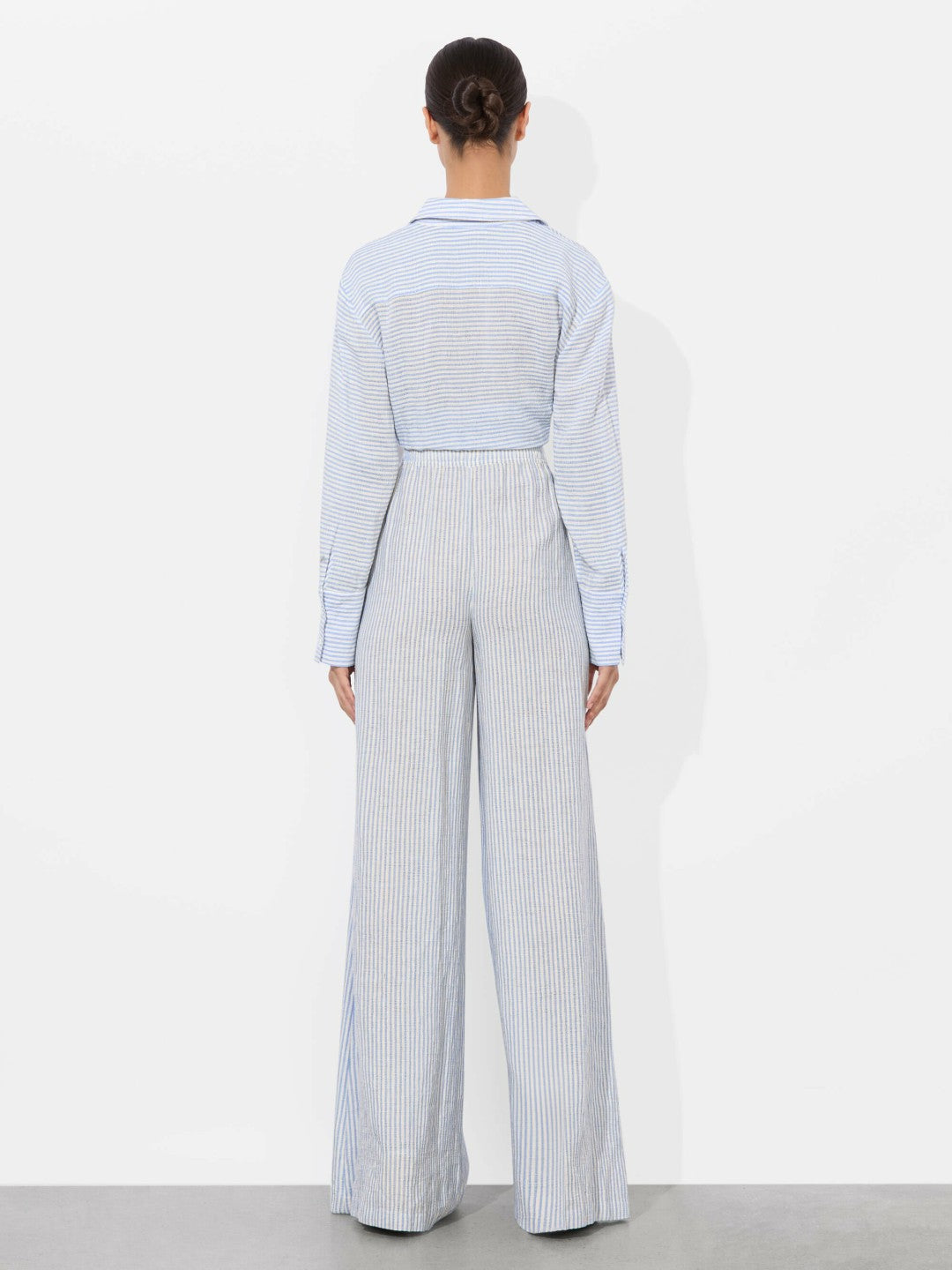 Kenley Palazzo Pant In Off White/blue - Alice + Olivia Women