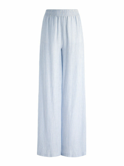 Kenley Palazzo Pant In Off White/blue - Alice + Olivia Women