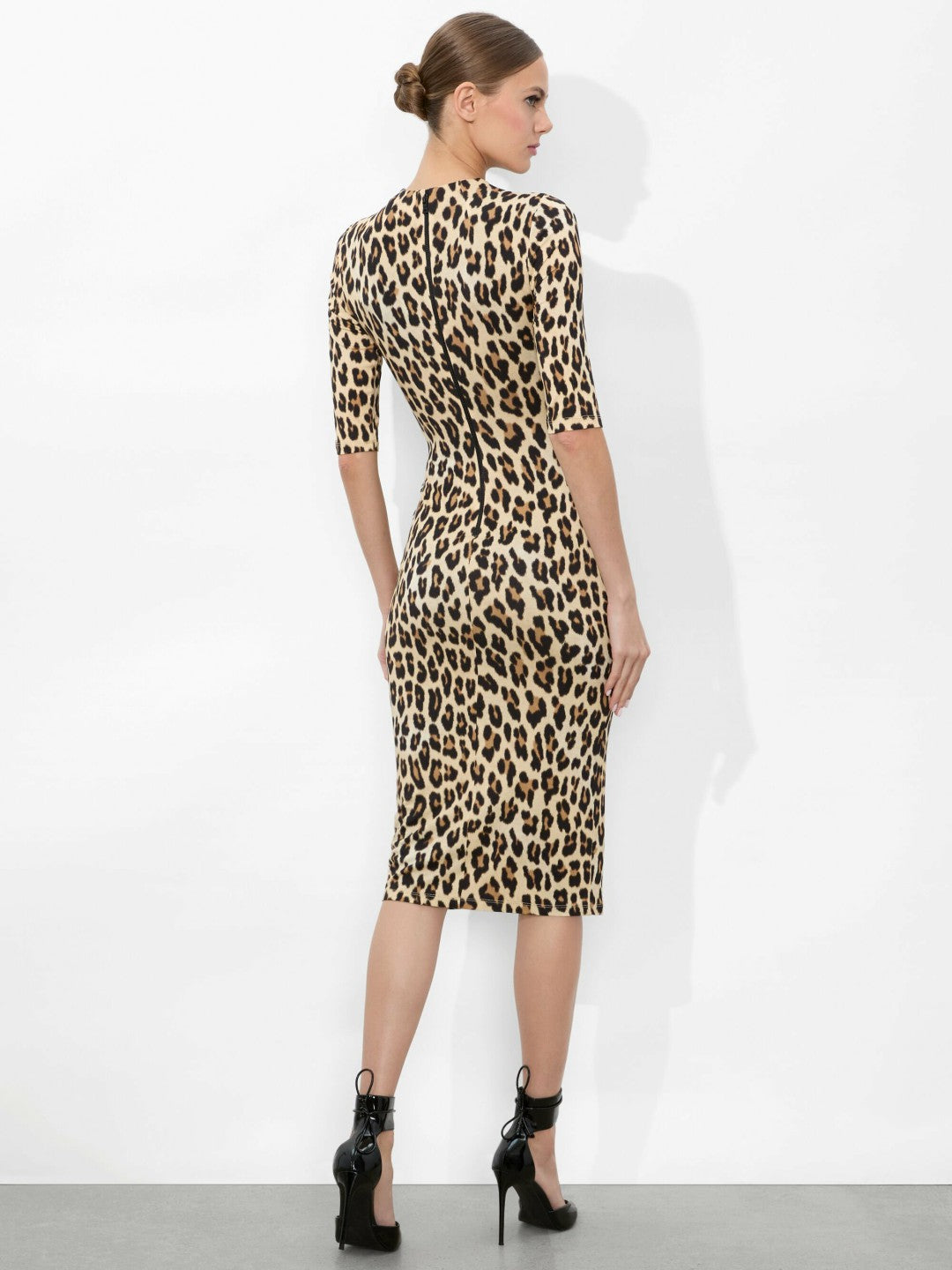 Delora Fitted Leopard Midi Dress - Alice + Olivia Women