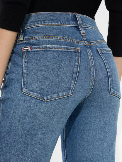 Abilene Cuffed Jean In Lola Blue - Alice + Olivia Women