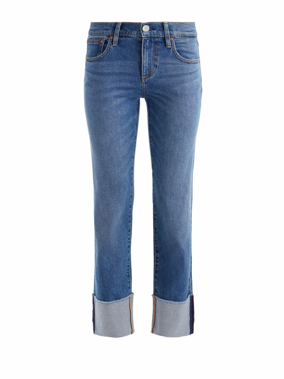 Abilene Cuffed Jean In Lola Blue - Alice + Olivia Women