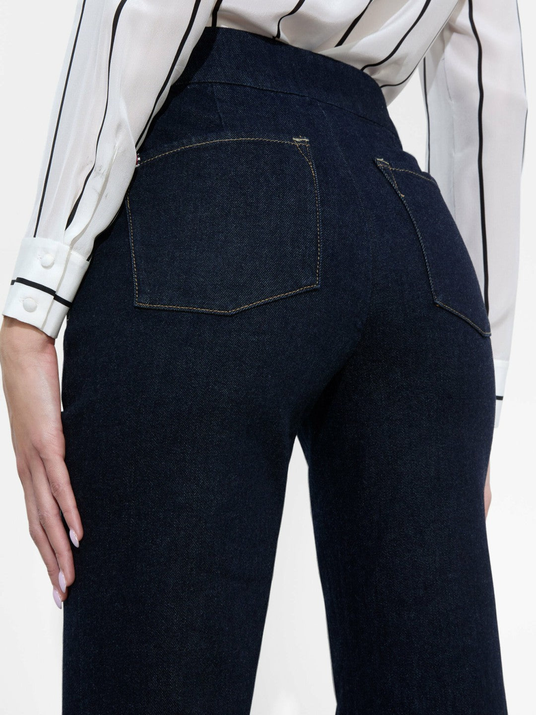 The Trouser Jean In Dark Rinse - Alice + Olivia Women