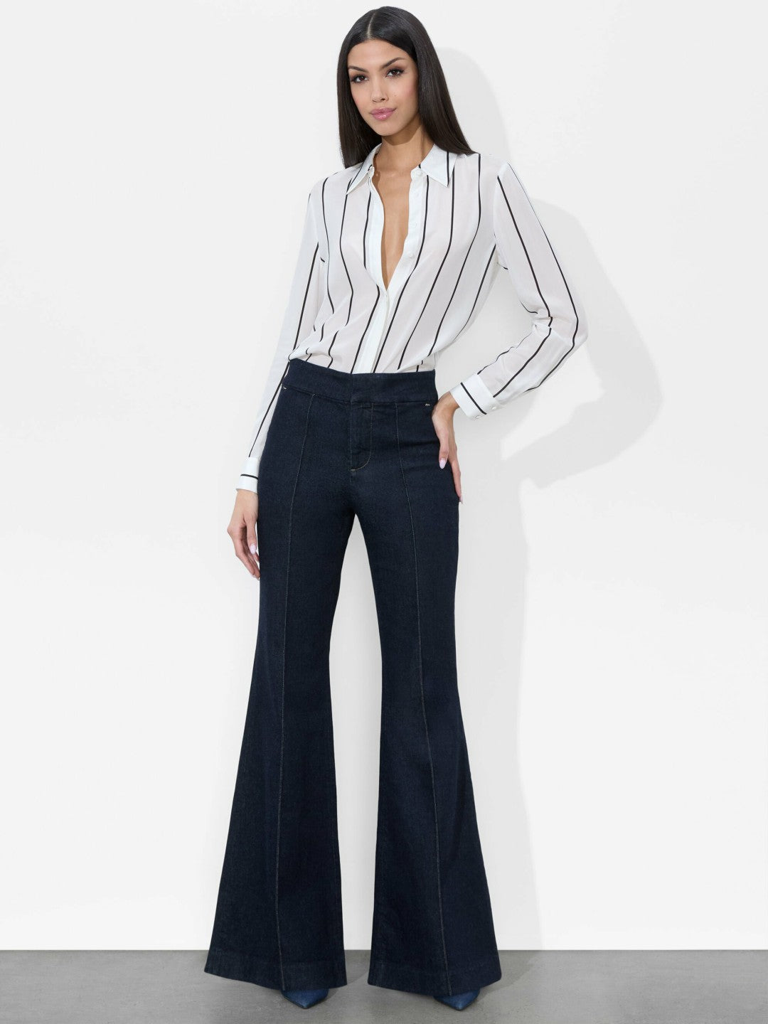 The Trouser Jean In Dark Rinse - Alice + Olivia Women