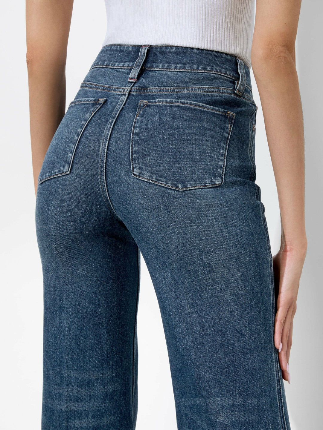 Missa Exposed Button Jean In Lola Blue - Alice + Olivia Women