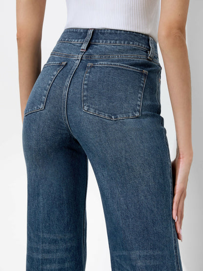 Missa Exposed Button Jean In Lola Blue - Alice + Olivia Women