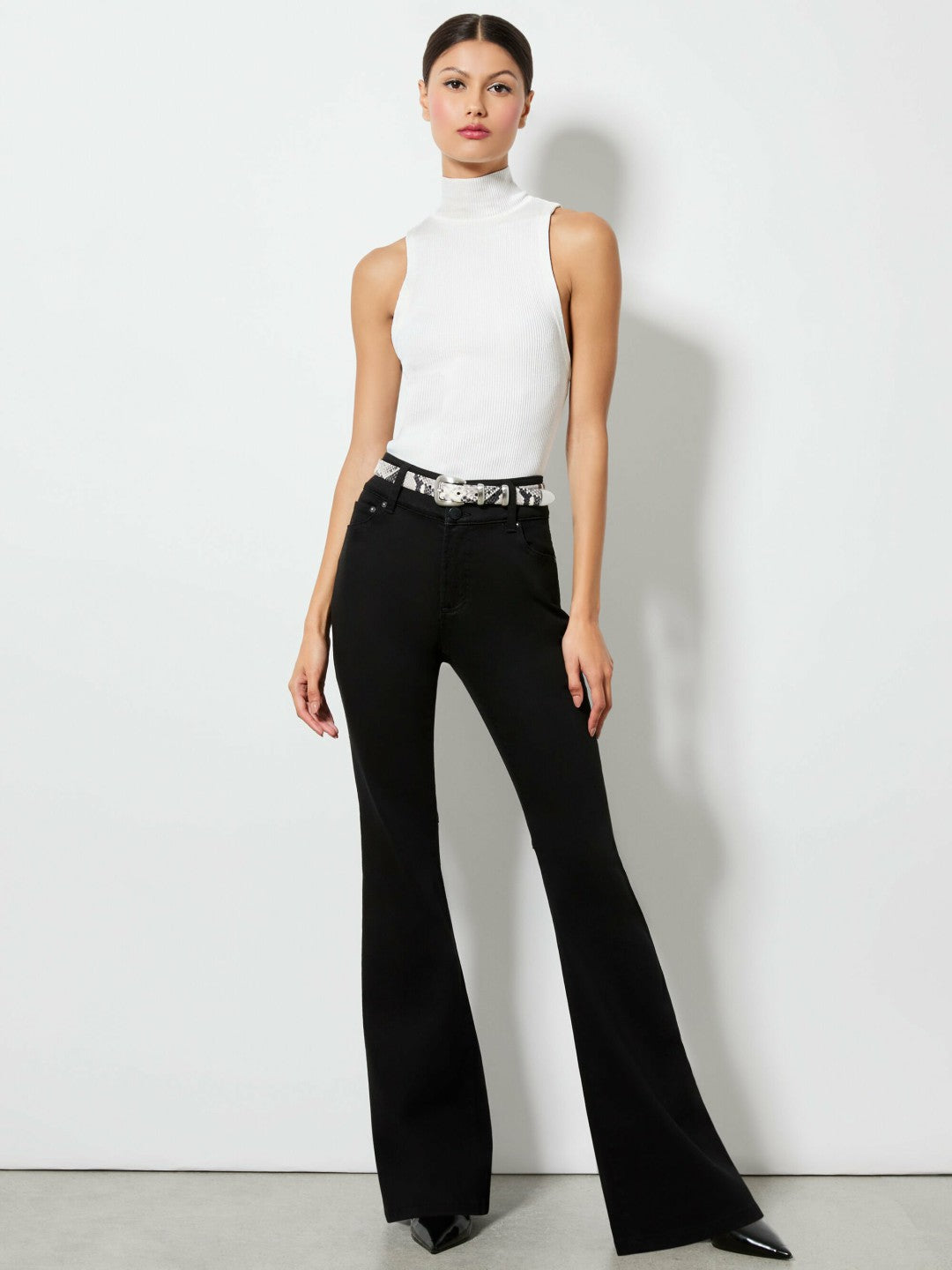 Stacey Bell Jean In Black - Alice + Olivia Women