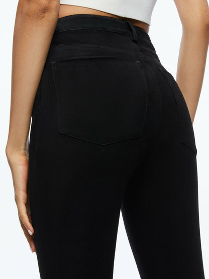 Mikah Suede Pant In Black - Alice + Olivia Women