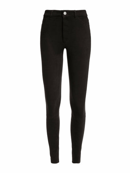 Mikah Suede Pant In Black - Alice + Olivia Women