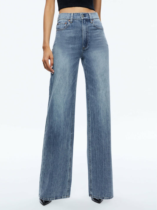 Weezy Jean In Sadie Lt Vintage Blue - Alice + Olivia Women