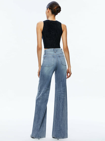 Weezy Jean In Sadie Lt Vintage Blue - Alice + Olivia Women