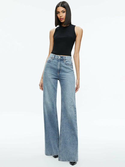 Weezy Jean In Sadie Lt Vintage Blue - Alice + Olivia Women