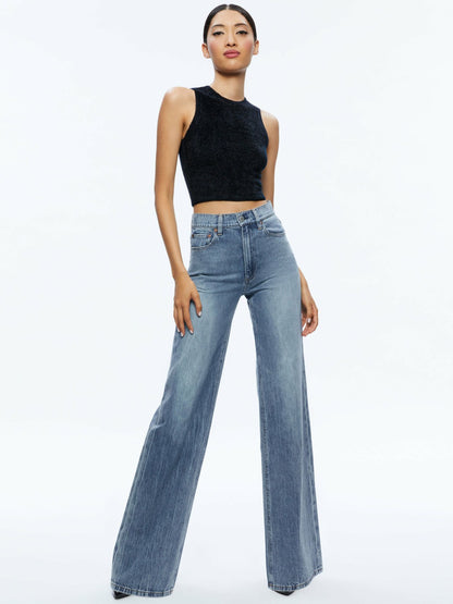 Weezy Jean In Sadie Lt Vintage Blue - Alice + Olivia Women