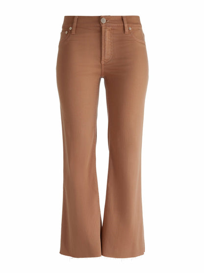 Roxie Low Rise Straight Flare Cropped Jean In Camel - Alice + Olivia Women