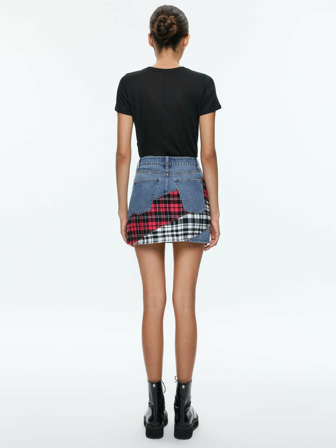 Lisanne Spiral Denim Mini Skirt In Ivy Blue - Alice + Olivia Women