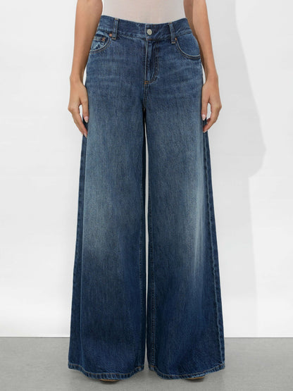 Branson Jean In Darby Vintage Blue - Alice + Olivia Women