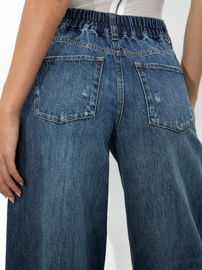Branson Jean In Darby Vintage Blue - Alice + Olivia Women