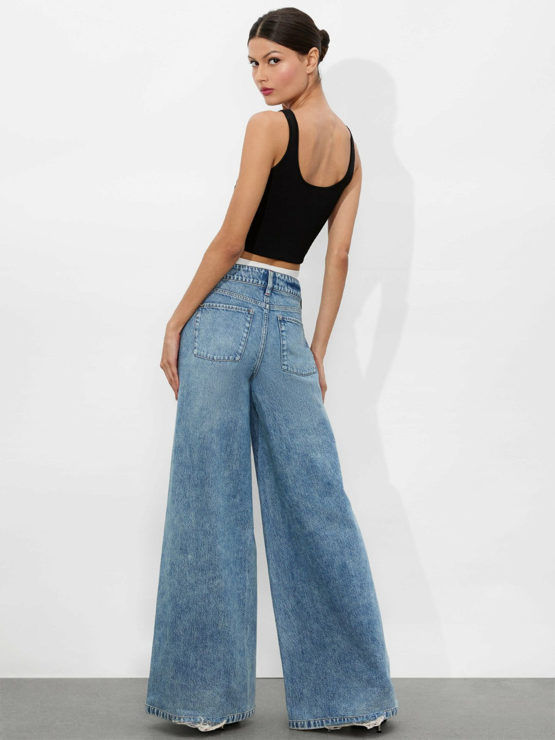 Ian Boxer Jean In Harlow Vtg Blue/off White - Alice + Olivia Women