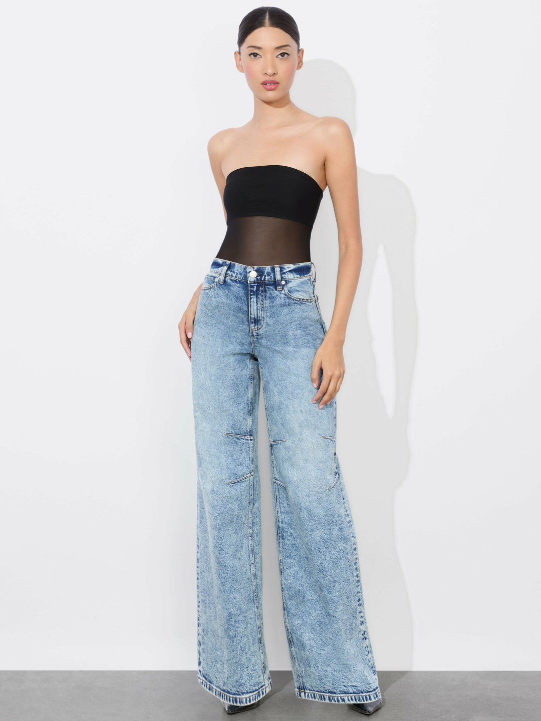 Tucker Jean In Harlow Vintage Blue - Alice + Olivia Women