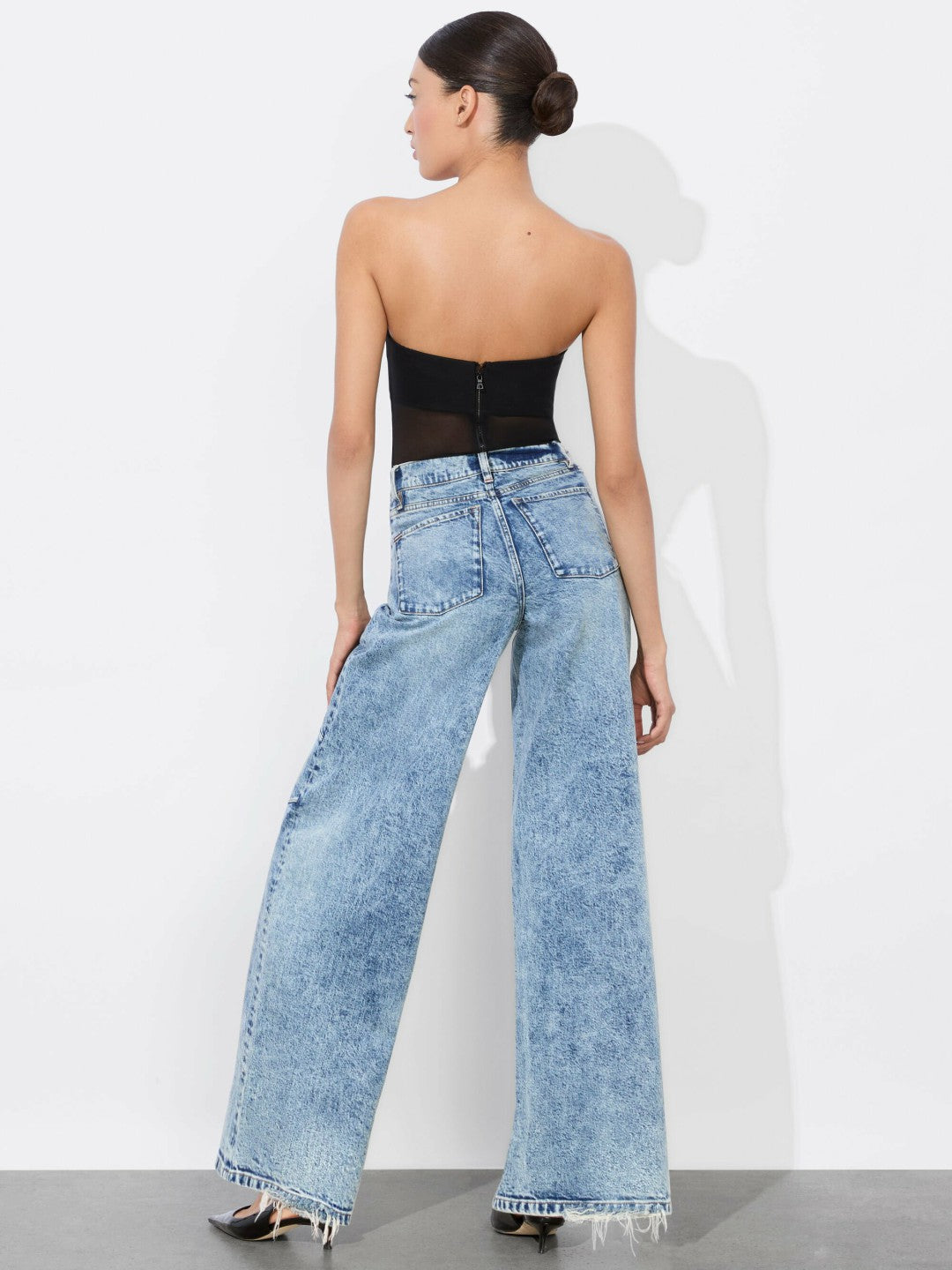 Tucker Jean In Harlow Vintage Blue - Alice + Olivia Women