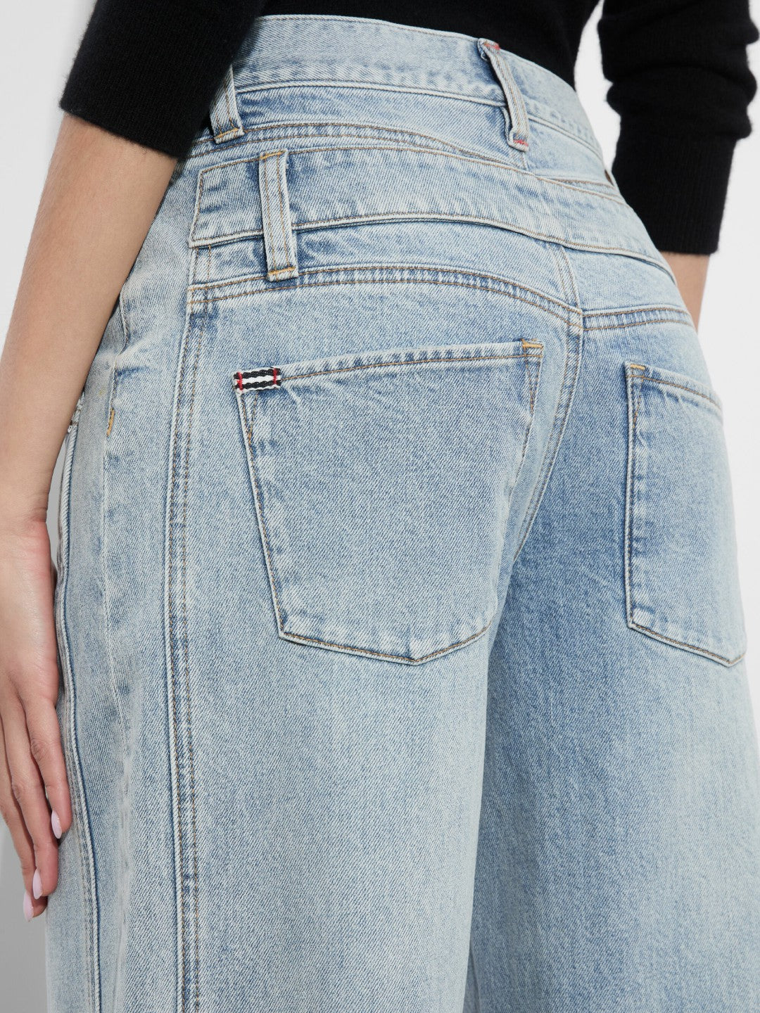Double Waist Cool Jean In Rockstar Blue - Alice + Olivia Women