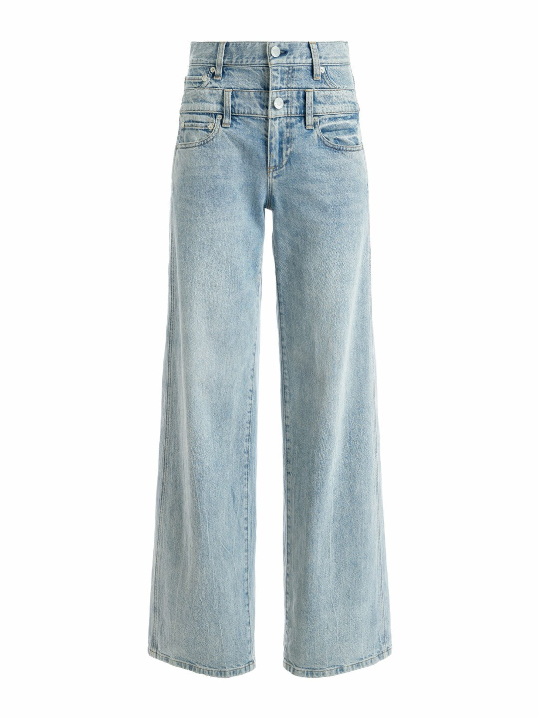 Double Waist Cool Jean In Rockstar Blue - Alice + Olivia Women