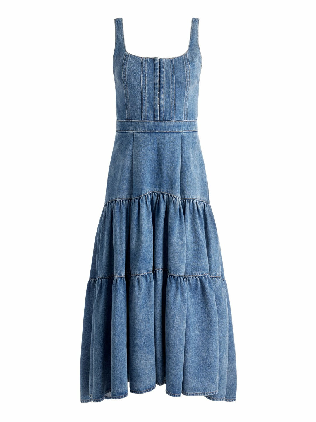 Diana Structured Midi Dress In Liana Vintage Blue - Alice + Olivia Women