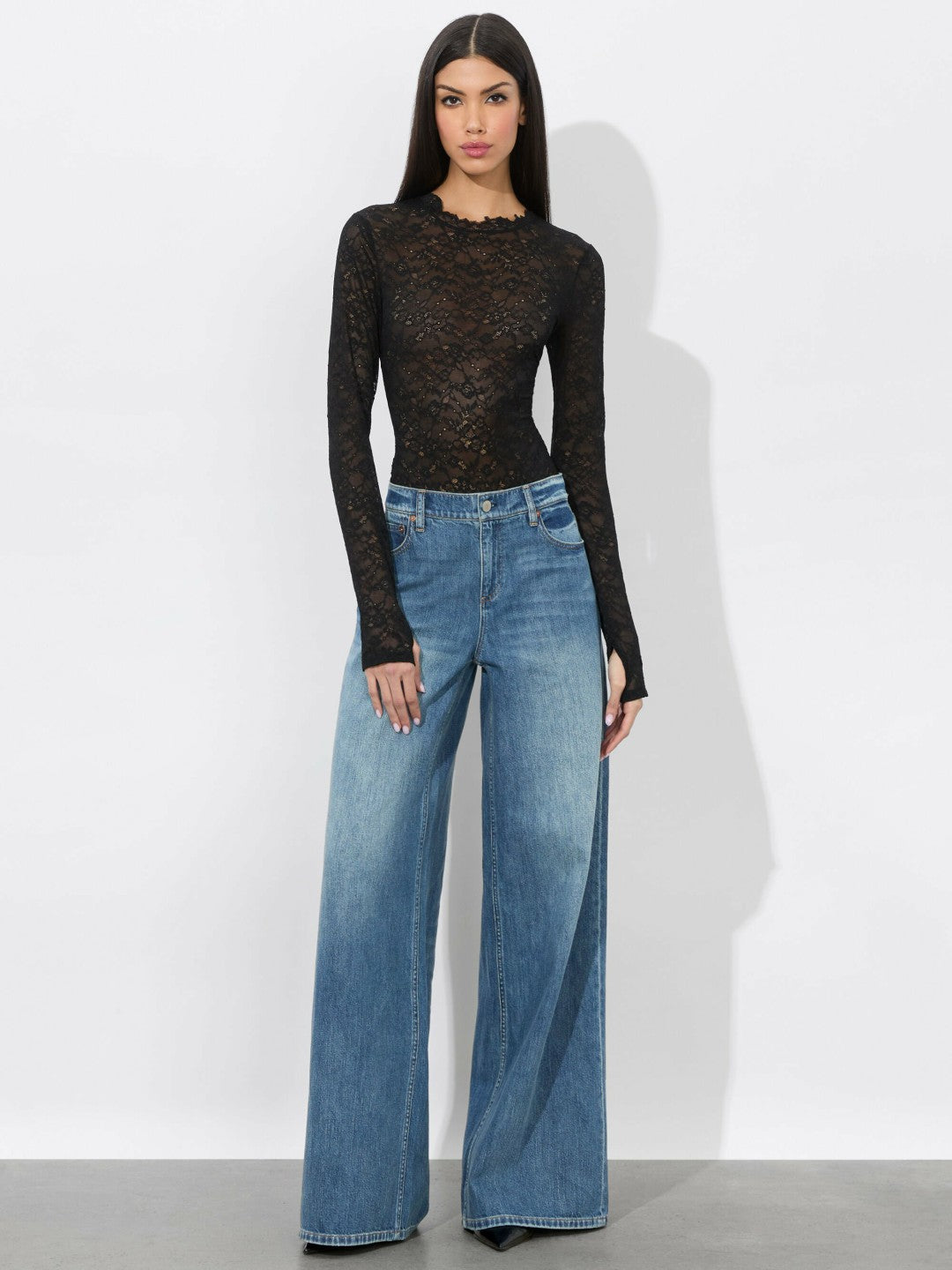 Harper Jean In Liana Vintage Blue - Alice + Olivia Women