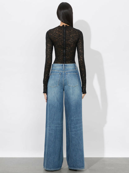 Harper Jean In Liana Vintage Blue - Alice + Olivia Women