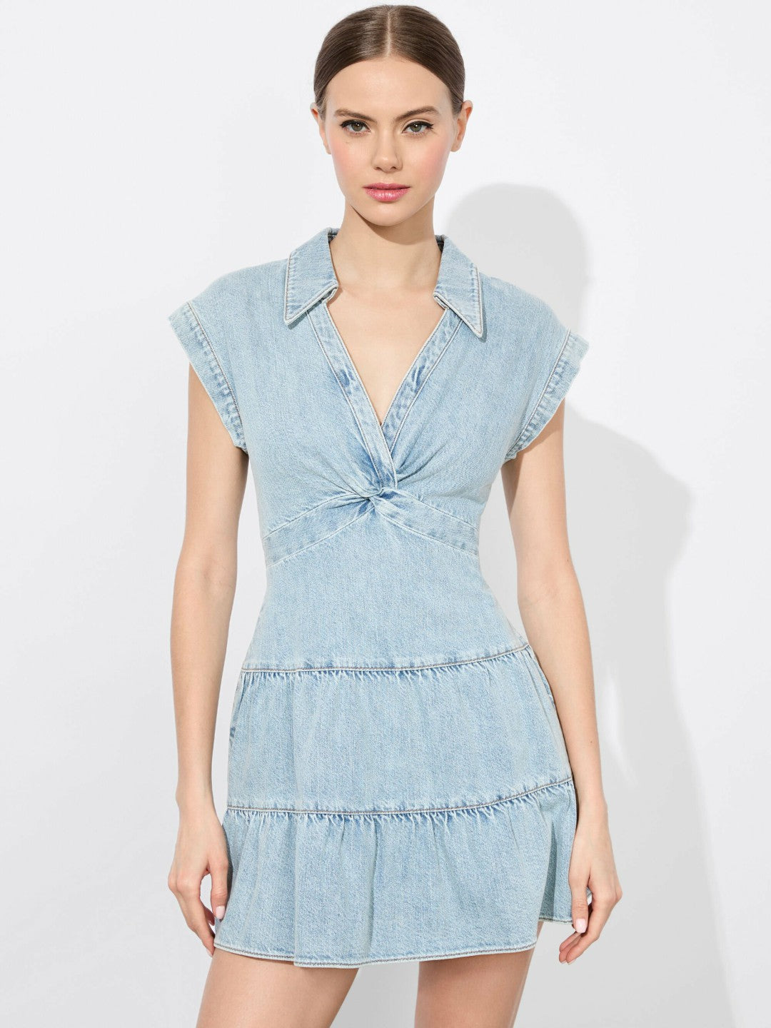 Mila Denim Mini Dress In Rockstar Blue - Alice + Olivia Women