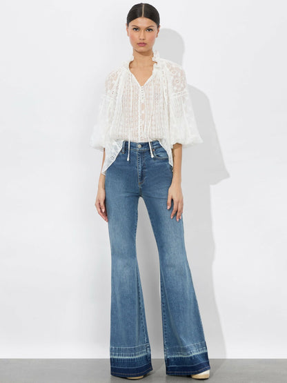Sb Bell Jean In Liana Vintage Blue - Alice + Olivia Women