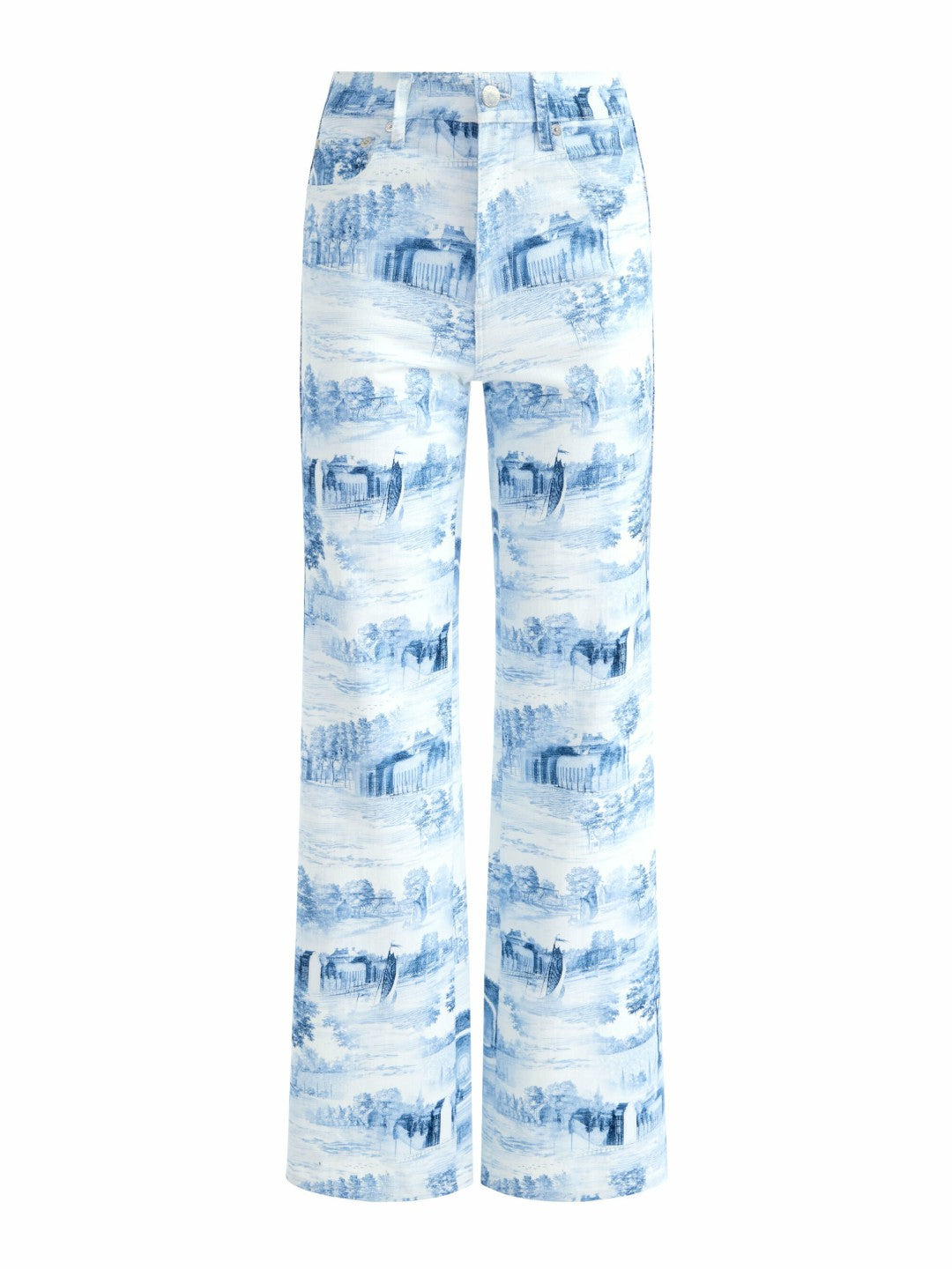 Weezy Printed Jean In Chateau - Alice + Olivia Women