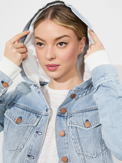 Emma Hoodie Jacket In Rockstar Blue - Alice + Olivia Women