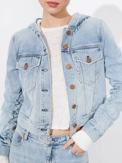 Emma Hoodie Jacket In Rockstar Blue - Alice + Olivia Women