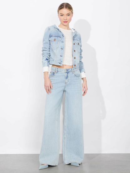 Emma Hoodie Jacket In Rockstar Blue - Alice + Olivia Women