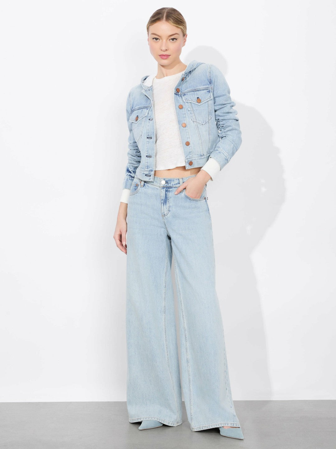 Emma Hoodie Jacket In Rockstar Blue - Alice + Olivia Women