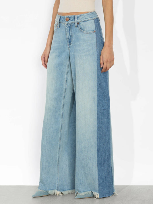 Stu Baggy Jean In Gemma Light Blue - Alice + Olivia Women