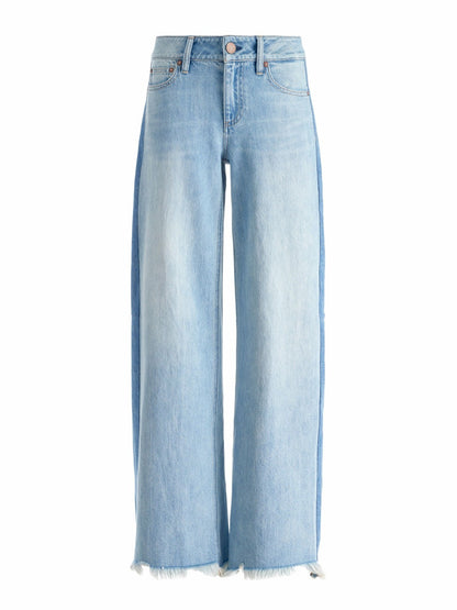 Stu Baggy Jean In Gemma Light Blue - Alice + Olivia Women