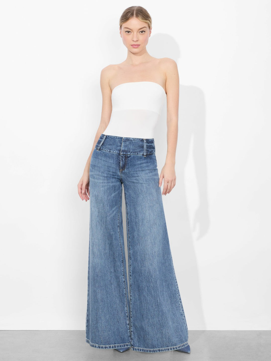 Olivia Jean In Romy Dark Vintage Blue - Alice + Olivia Women