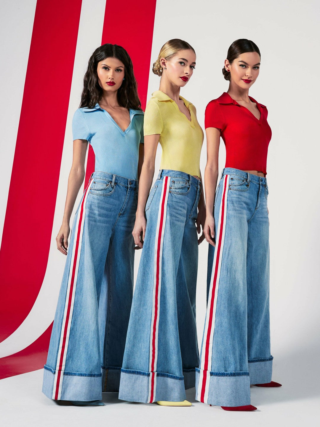 Wallie Cuff Jean In Gemma Light Blue - Alice + Olivia Women