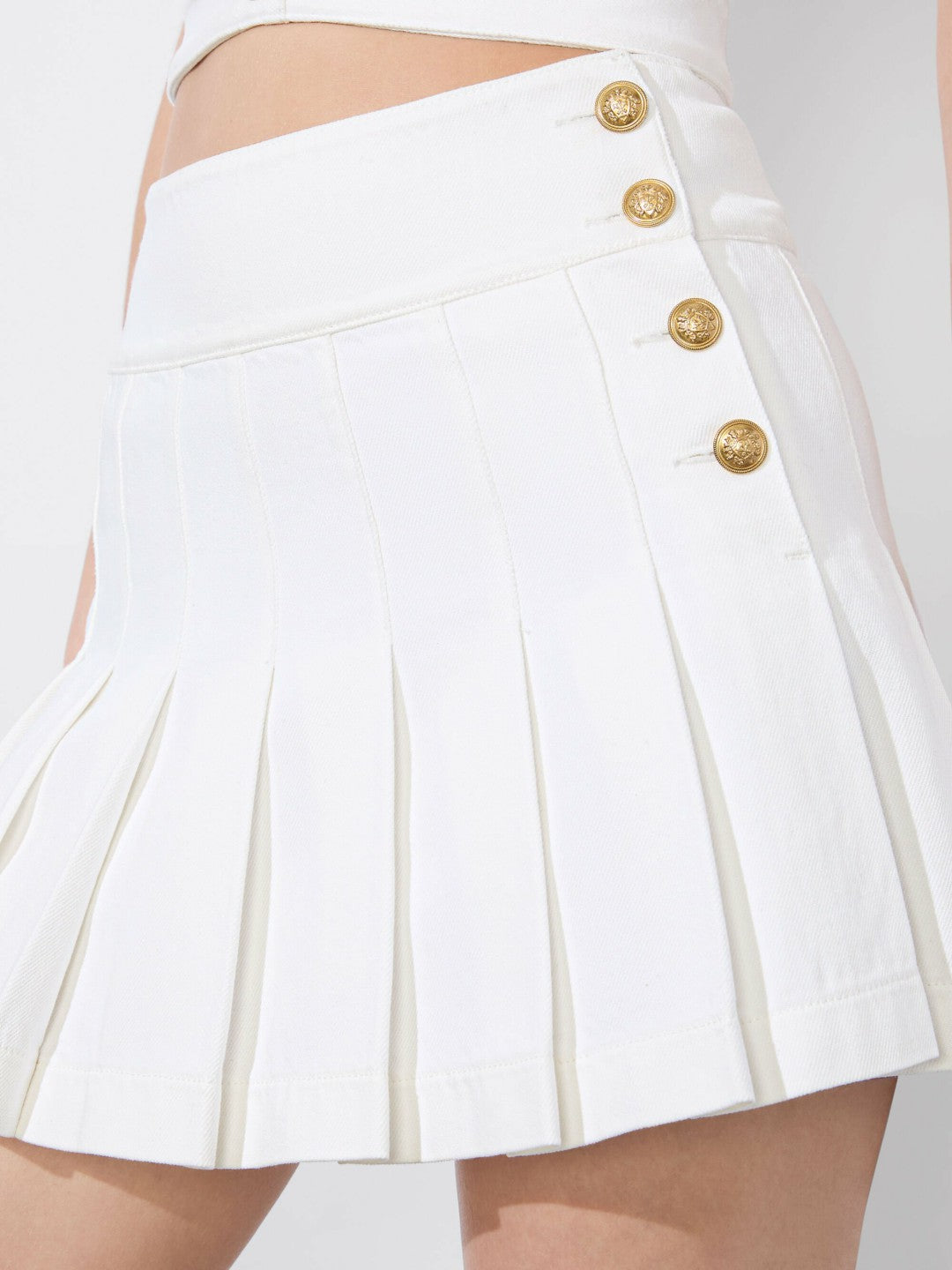 Lanna Mini Skirt In Off White - Alice + Olivia Women